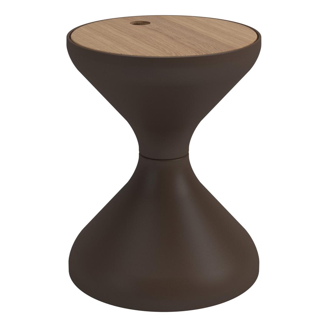 Gloster Bells 16" Aluminum Round Side Table with Ice Bucket Insert