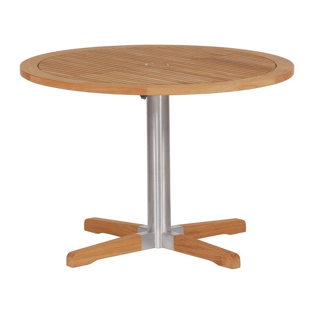 Barlow Tyrie Equinox 40" Stainless Steel Round Dining Table