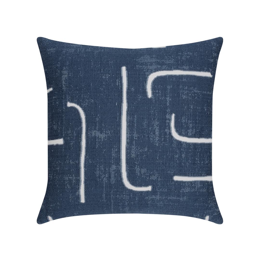 Elaine Smith 20" x 20" Instinct Denim Sunbrella Outdoor Pillow