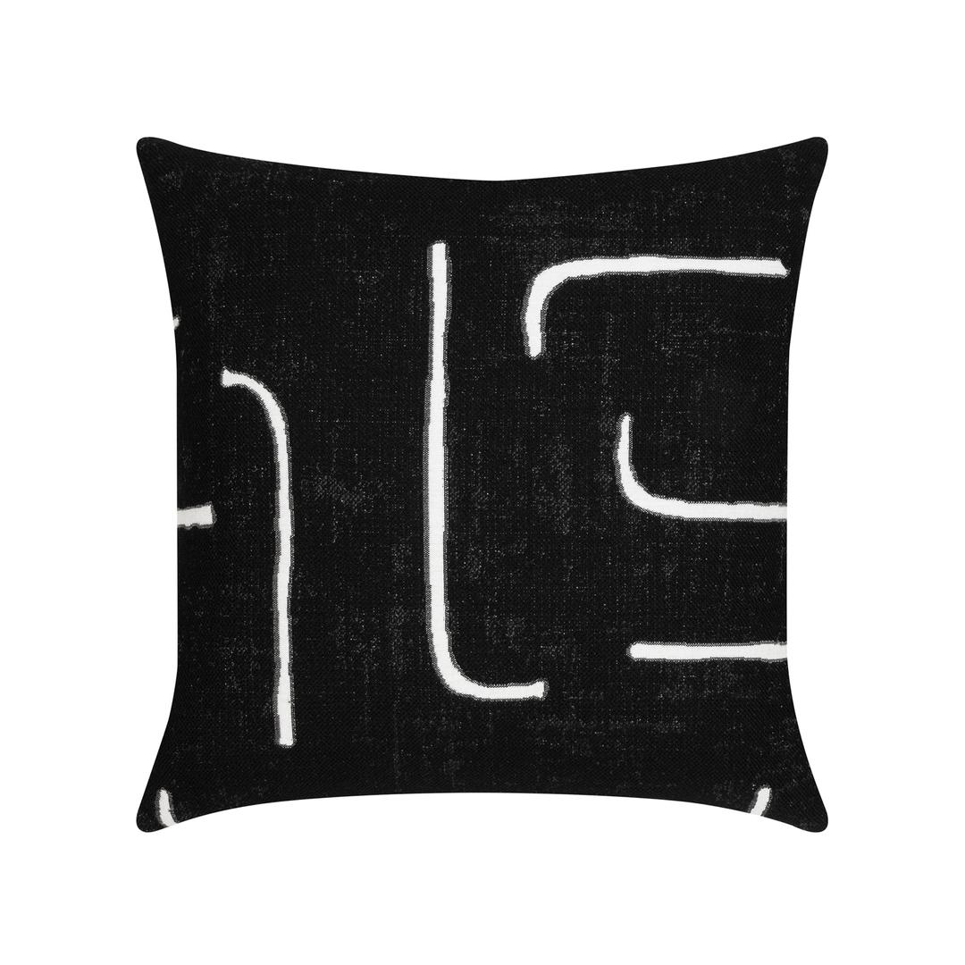 Elaine Smith 20" x 20" Instinct Ebony Sunbrella Outdoor Pillow