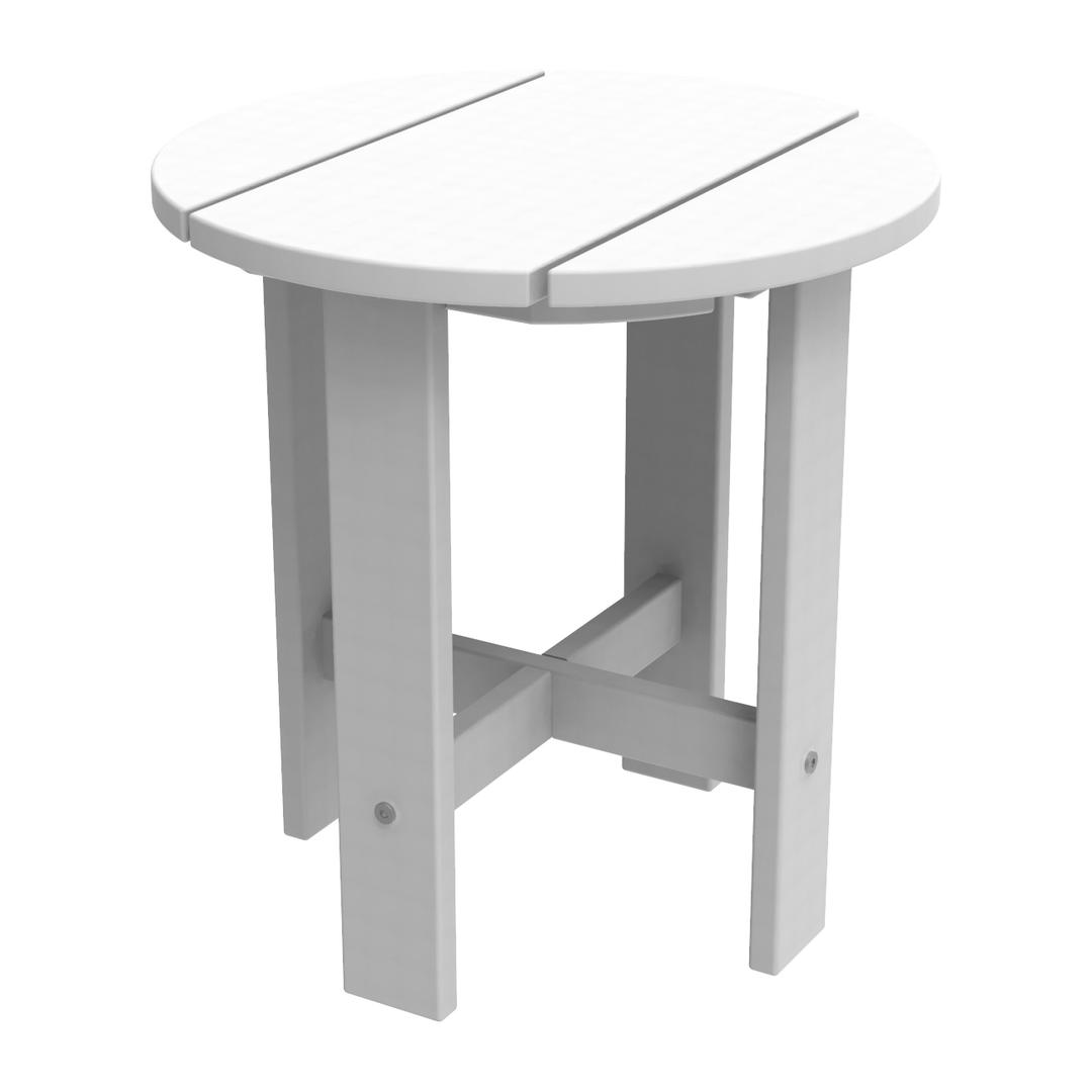 Seaside Casual Coastline Monterey 17" Recycled Polymer Round Side Table