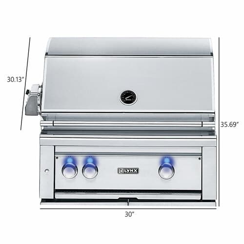 Lynx Grills Professional 30" 5-Piece Outdoor Kitchen Set - Dimensions Lynx Grills Professional 30" 5-Piece Outdoor Kitchen Set - Dimensions