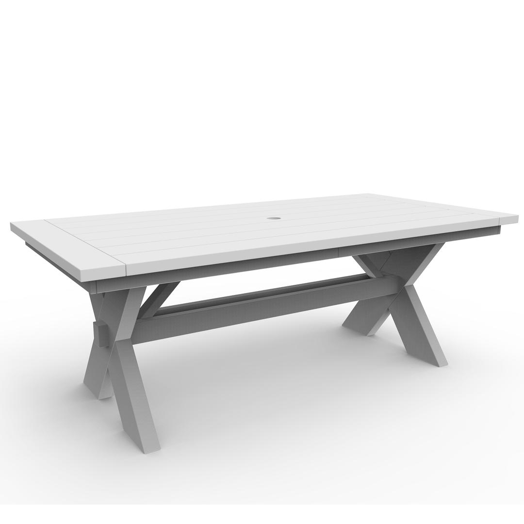 Seaside Casual Sonoma 80" Recycled Polymer Rectangular Gathering Table