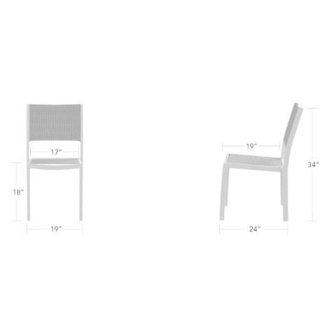 DecoScape Fusion Stacking Sling Dining Side Chair - Dims DecoScape Fusion Stacking Sling Dining Side Chair - Dims